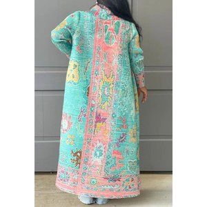 FREE SIZE OPEN FRONT LONG JACKET COAT ONE SIZE